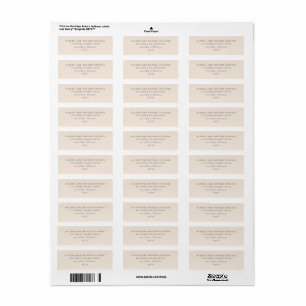 Warm Peach Solid Color Return Address Label
