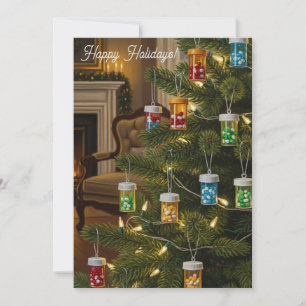 Warm Pharmacy Christmas Tree Card