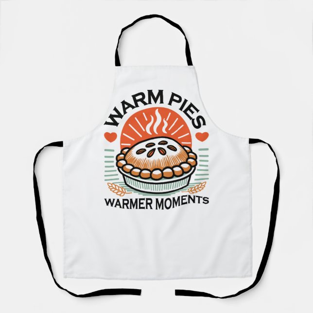 Warm Pies Warmer Moments – Cozy Autumn Design Apron (Front)