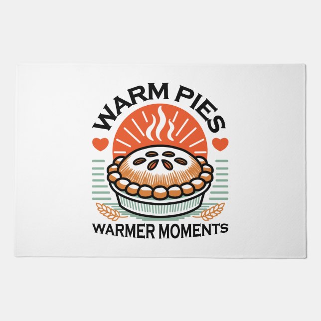 Warm Pies Warmer Moments – Cozy Autumn Design Doormat (Front)