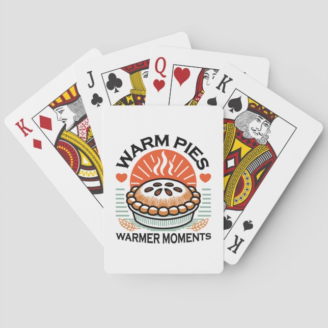 Warm Pies Warmer Moments – Cozy Autumn Design Poker Cards (Back)