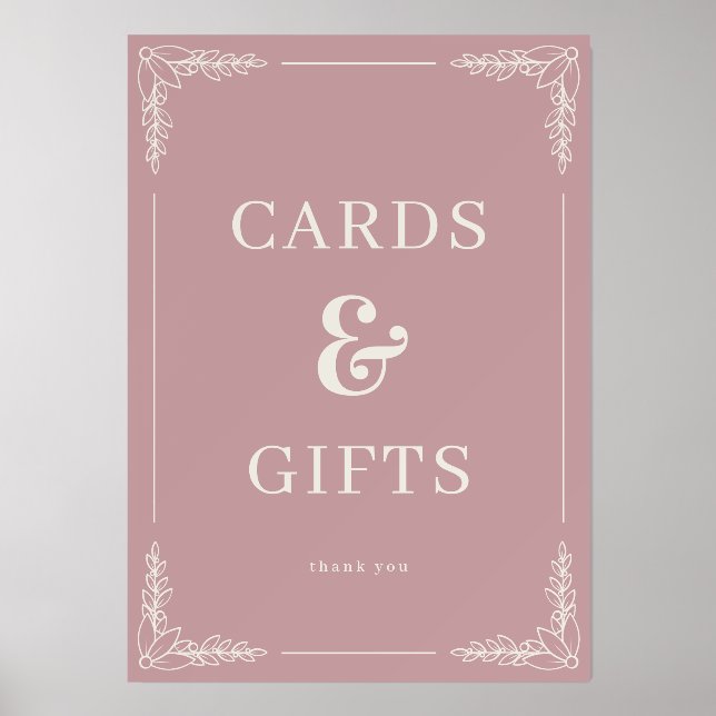 Warm Pink Classic Gratitude Sign Holder (Front)