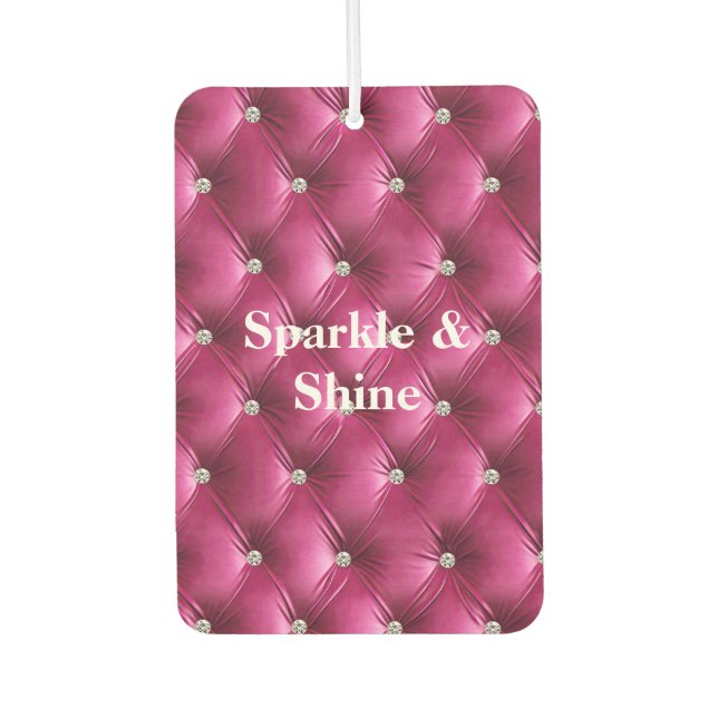 Warm Pink Faux Velvet Air Freshener (Front)