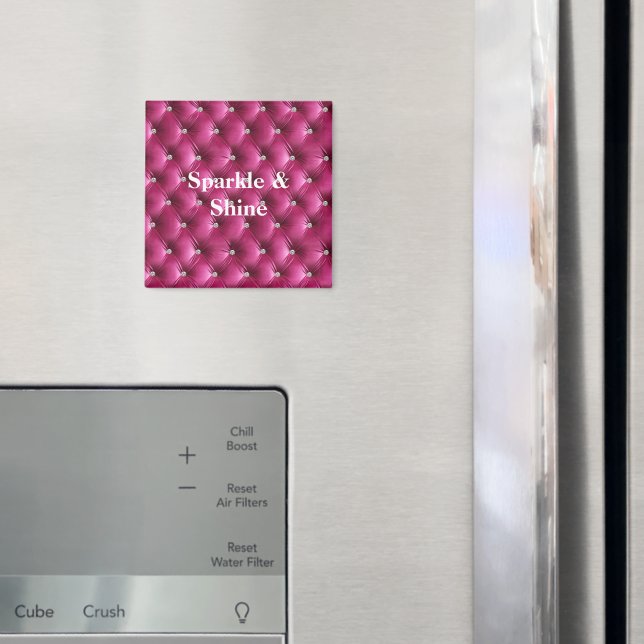 Warm Pink Faux Velvet Magnet (In Situ (Fridge))