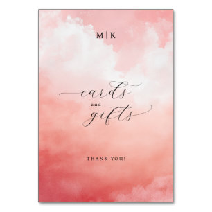 Warm Pink Watercolor Gratitude Card