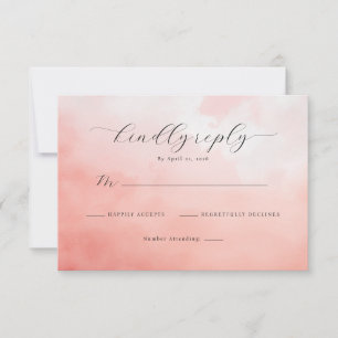 Warm Pink Watercolor Invitations