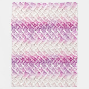 Warm Pink White Purple Fleece Blanket