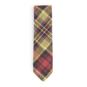 Warm Plaid Necktie w/Personalized Leather Tie Stay (Front)