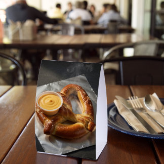 Warm Pretzels & Cheese Table Tent
