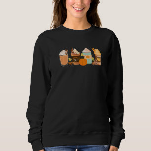 Warm Pumpkin Spice Latte Drinks Fall Coffee Lattes Sweatshirt