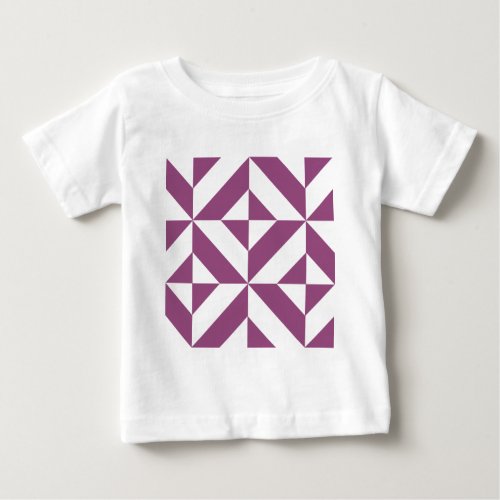 Warm Purple Geometric Deco Cube Baby T_Shirt