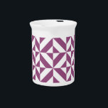 Warm Purple Geometric Deco Cube Beverage Pitcher<br><div class="desc">This abstract,  geometric cubed pattern will add vibrance and classic flair to any home or office decor. Always ready for you to personalize with your name and/or your loved one's name,  as well.</div>