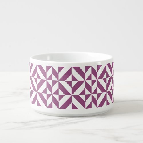 Warm Purple Geometric Deco Cube Bowl