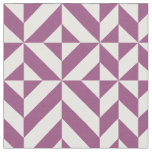 Warm Purple Geometric Deco Cube Fabric