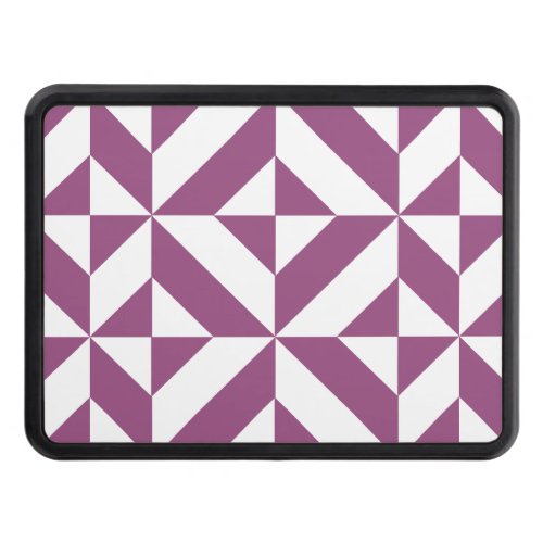 Warm Purple Geometric Deco Cube Hitch Cover