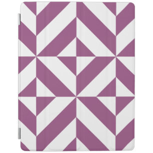 Warm Purple Geometric Deco Cube iPad Smart Cover