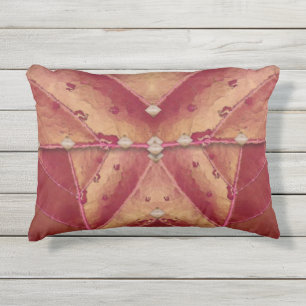 Warm Red and Gold Clutch Outdoor Pillow