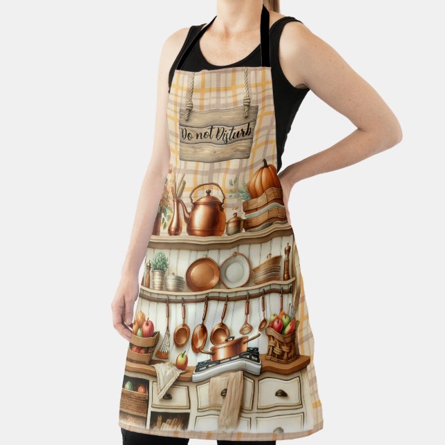 Warm Red and Orange Farmhouse Thanksgiving Apron (Insitu)