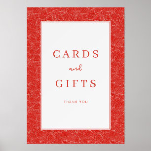 Warm Red Serif Gratitude Card Holder