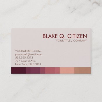 Warm Reds Business Card by inkbrook at Zazzle