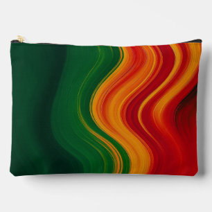 Warm Retro Wave Accessory Pouch