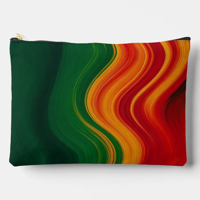 Warm Retro Wave Accessory Pouch (Front)