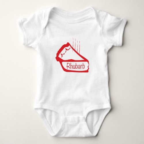 Warm Rhubarb Pie Baby Bodysuit