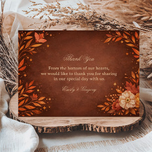 Warm Rustic Floral Appreciation Thank You Card