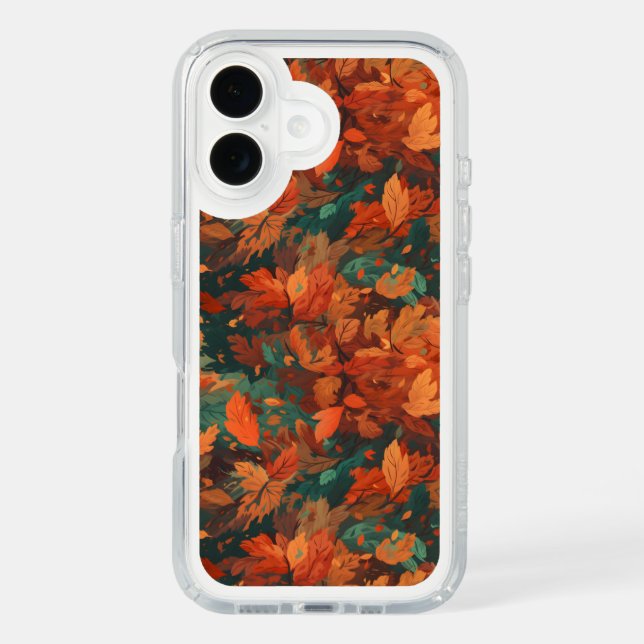 Warm Rustic Watercolor Leaves - Boho Aesthetic Speck iPhone Case (Front)