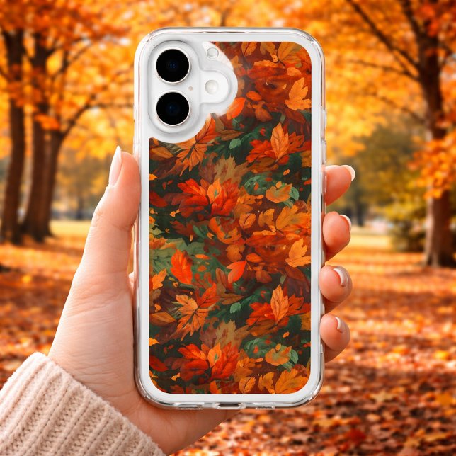 Warm Rustic Watercolor Leaves - Boho Aesthetic Speck iPhone Case (Creator Uploaded)