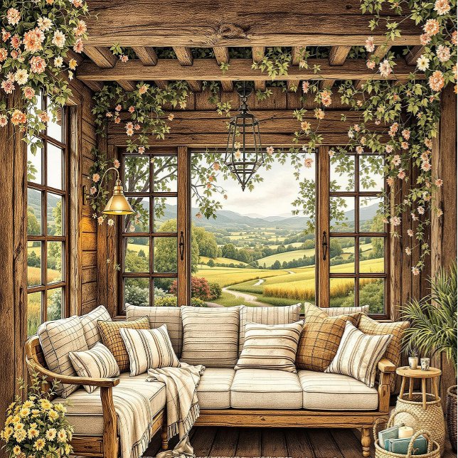 Warm Rustic Wood Textures Wall Art (Creator Uploaded)