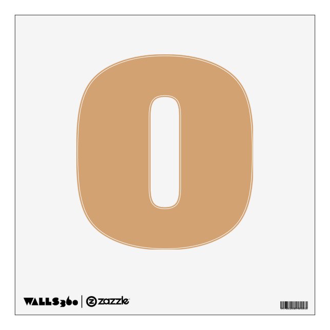 Warm Sand Number 0 Wall Decal (Front)