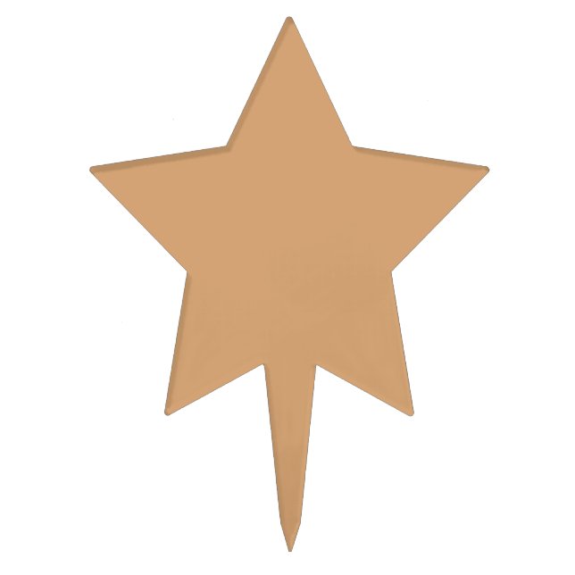 Warm Sand Star Cake Topper Pick (Front)