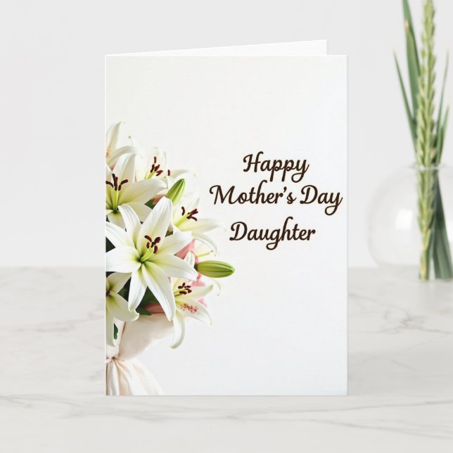 Warm Script Mothers Day Card (Front)