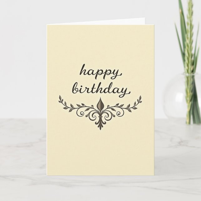 Warm Sepia Birthday Card (Front)