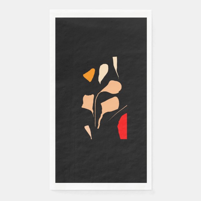 Warm shade petals paper guest towels (Front)