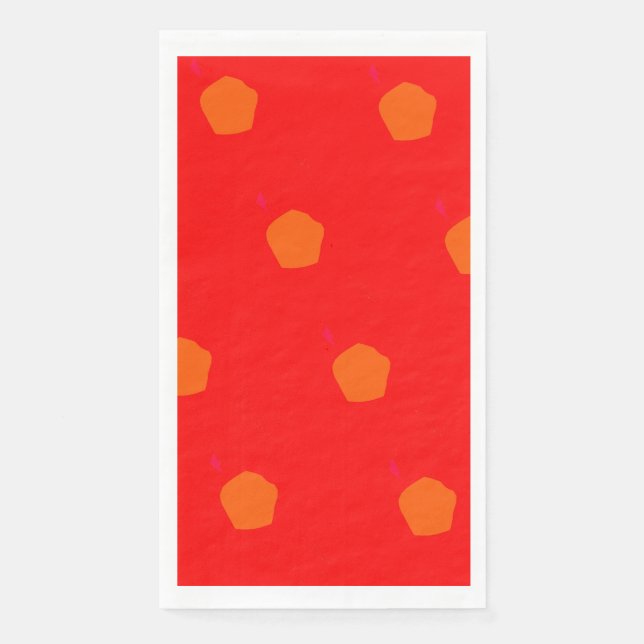 Warm shade polka dots Paper Napkin (Front)