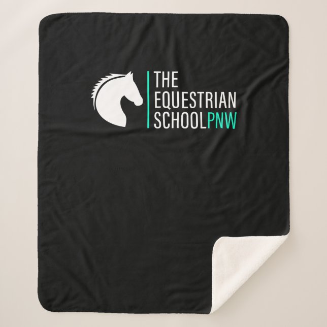 Warm Sherpa Blanket - White Logo (Front)