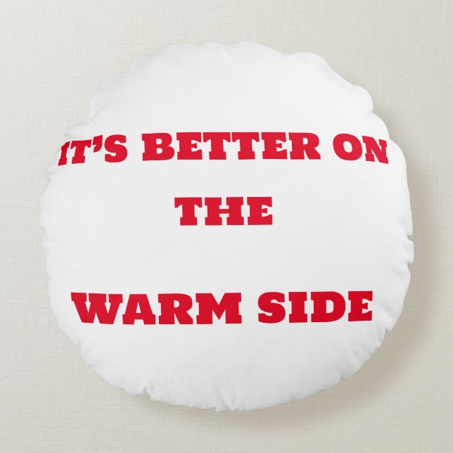 Warm side Cool side Round Pillow (Front)
