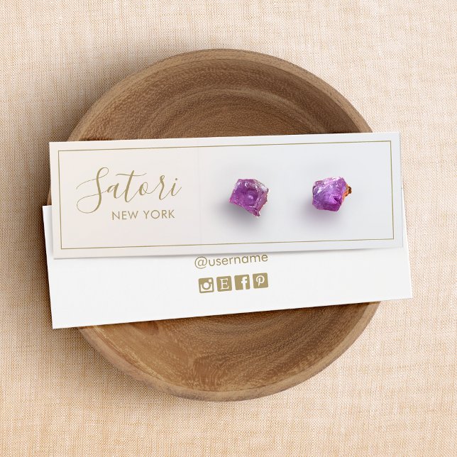 Warm Silver Gray Ombre Script Stud Earring Display (Creator Uploaded)