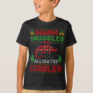 Warm Snuggles And Alligator Cuddles Ugly Alligator T-Shirt