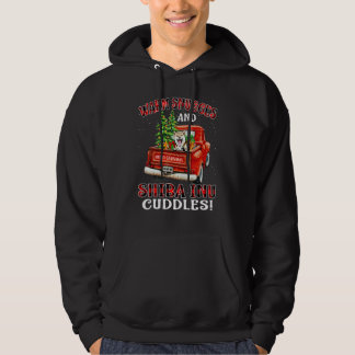Warm Snuggles And Shiba Inu Cuddles Christmas Hoodie