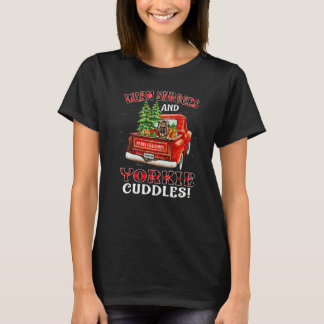 Warm Snuggles And Yorkie Cuddles Christmas T-Shirt