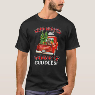 Warm Snuggles And Yorkie Cuddles Christmas T-Shirt