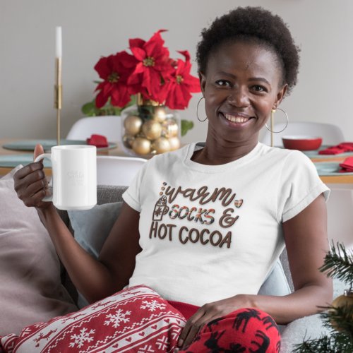 Warm Socks Hot Cocoa Christmas T_Shirt