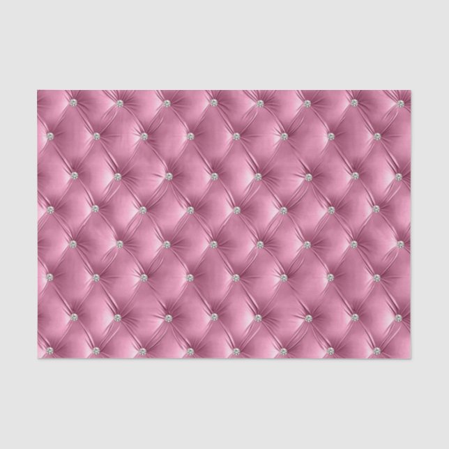 Warm Soft Pink Chic Faux Velvet Tissue Paper (Front)