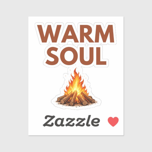 Warm Soul Minimal Flame Vinyl Sticker (Sheet)