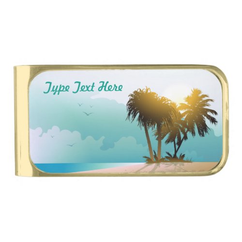 Warm Southern Sunshine Gold Finish Money Clip