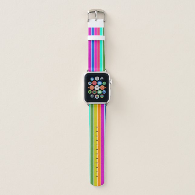 Warm Spring Stripes  Apple Watch Band (Front)