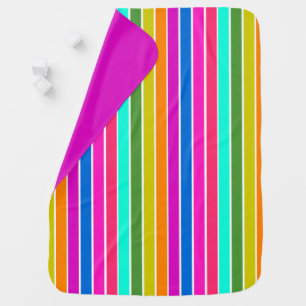 Warm Spring Stripes  Baby Blanket